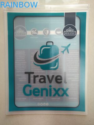 Rõ ràng trong suốt Pvc túi, quần áo Pin Pvc móc túi ba bên con dấu