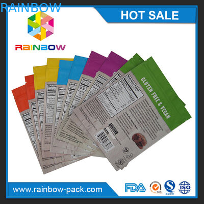 250g Nhôm Lá Mờ In Mylar Đứng lên Ziplock Cookies Bao bì Túi