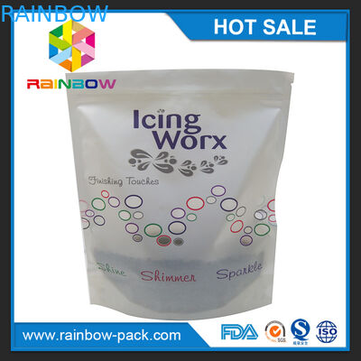 Logo mờ tùy chỉnh In ấn Đứng lên Túi Ziplock với miếng lót dưới