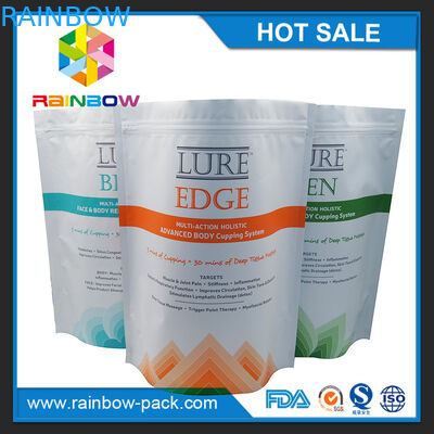 Logo mờ tùy chỉnh In ấn Đứng lên Túi Ziplock với miếng lót dưới