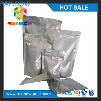 Giấy nhôm có kích thước tùy chỉnh đứng lên túi ziplock để lưu trữ thực phẩm / đồ ăn nhẹ