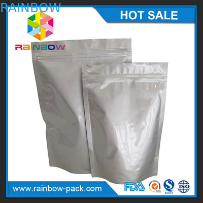 Giấy nhôm có kích thước tùy chỉnh đứng lên túi ziplock để lưu trữ thực phẩm / đồ ăn nhẹ