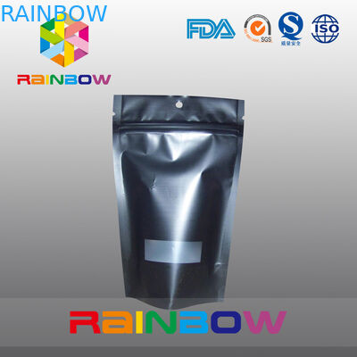 Tái sử dụng Matte Black Doypack Ziplock Túi cà phê Gravure Printing Moisture Proof