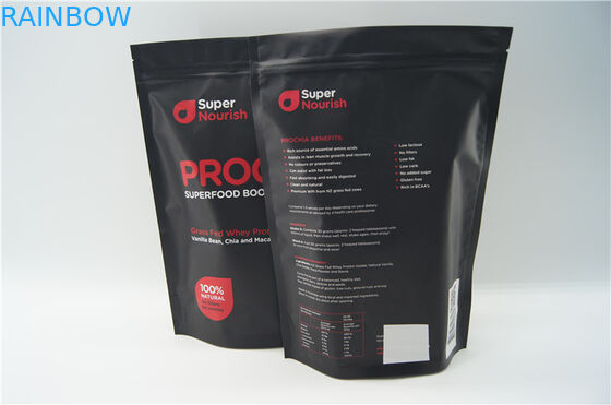 Chất lượng cao nhôm lá dinh dưỡng đứng lên bao bì túi có dây kéo