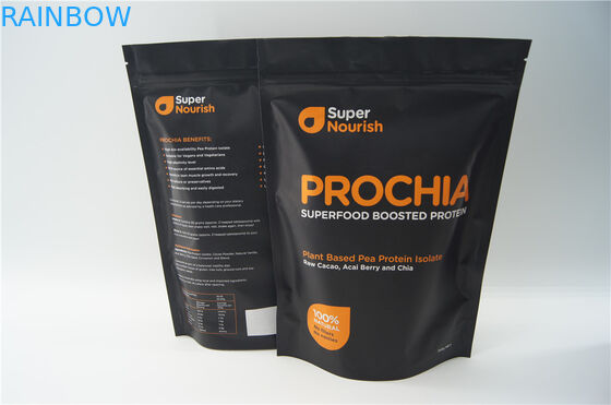 600g 1kg OEM Zipper Bao bì thực phẩm Túi giấy màu nâu Túi giấy có cửa sổ / Zipper