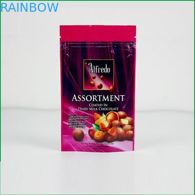 Túi đứng dây kéo tùy chỉnh với logo cho túi đóng gói sô cô la / sô cô la