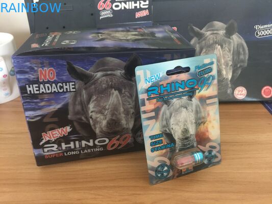 Bán giảm giá Rhino Nam Thuốc tăng cường Thẻ đóng gói và Hộp hiển thị với hiệu ứng 3D