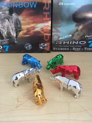 Go Rhino 3d card Rhino Shape Nam Thuốc tăng cường tình dục Viên đạn / Viên thuốc tình dục Bao bì viên nang