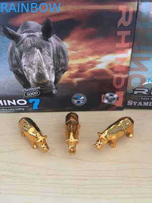 Go Rhino 3d card Rhino Shape Nam Thuốc tăng cường tình dục Viên đạn / Viên thuốc tình dục Bao bì viên nang
