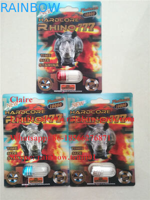 Đánh giá hàng đầu Rhino thuốc viên đóng gói 3d / Thẻ đóng gói thuốc tăng cường nam / Thẻ đóng gói vỉ 3d