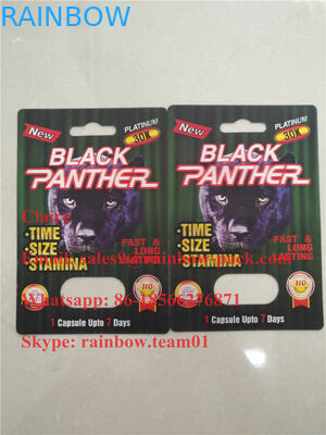 Black Panther 15000/12000 Thẻ giấy vỉ / Gói thuốc tăng cường hiệu suất tình dục nam