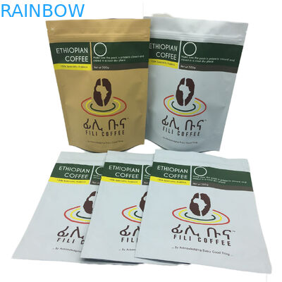 Mờ kết thúc lót giấy lót đứng lên dây kéo bao bì Túi 500g túi cà phê