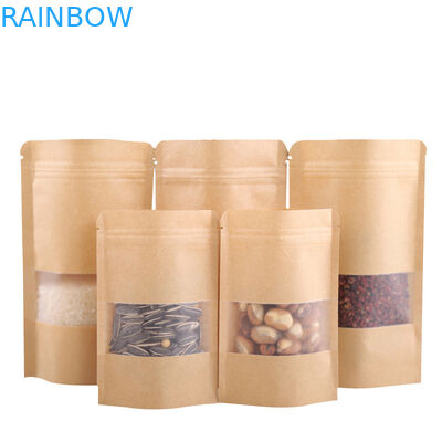 Gusset tự đứng 250 gram Túi giấy tùy chỉnh Supar Bao bì có cửa sổ