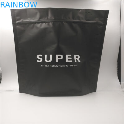 Túi màu đen mờ đóng gói thực phẩm 500 gram 1 LB với Ziplock và van khử khí