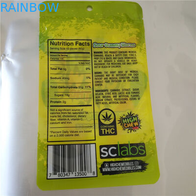 Hạt Cbd Thc Fudge Hạt nhựa chịu nhiệt, Túi nhôm cho Cbd Gummy