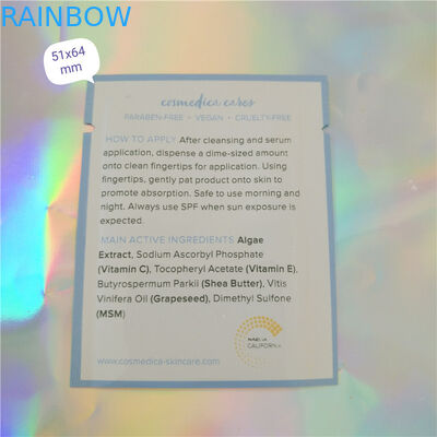 Nhựa Aluminium Túi Bao bì Mẫu Mỹ phẩm Sachet, Ba mặt niêm phong Mẫu mỹ phẩm Sachet