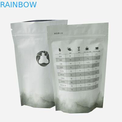 Thực phẩm cấp độ 100g 100g có thể thay thế lá mờ tùy chỉnh đứng lên túi ziplock cho các loại hạt