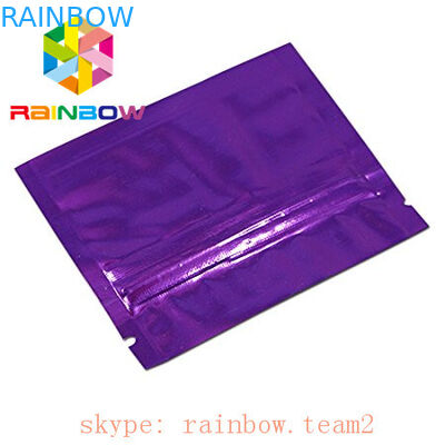 đầy màu sắc 3 mặt niêm phong phẳng mini mylar lá túi 1g trà gai / hoa gói bao bì