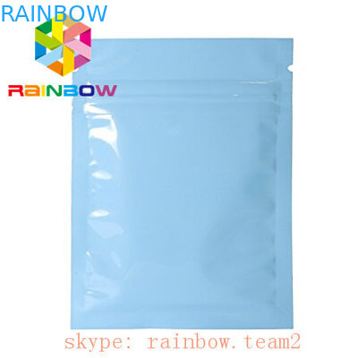 Đồng bằng vàng mylar ziplock túi giấy bạc cho bao bì lá trà / Gói 3 bên kín