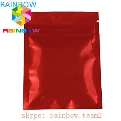 Đồng bằng vàng mylar ziplock túi giấy bạc cho bao bì lá trà / Gói 3 bên kín