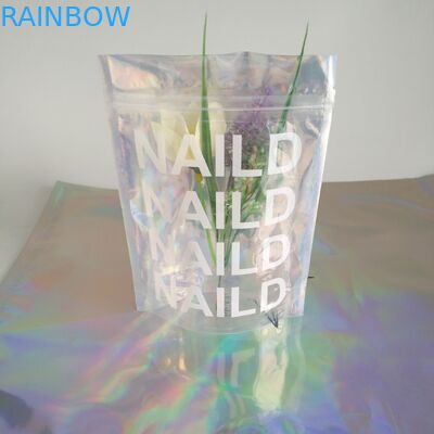 3 mặt túi kín Hologram Mylar Ziplock cho các sản phẩm tẩy tế bào chết toàn thân