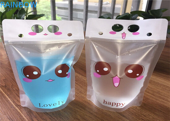 Khóa kéo đứng lên Túi tùy chỉnh Kích thước CMYK Màu cho thực phẩm lỏng