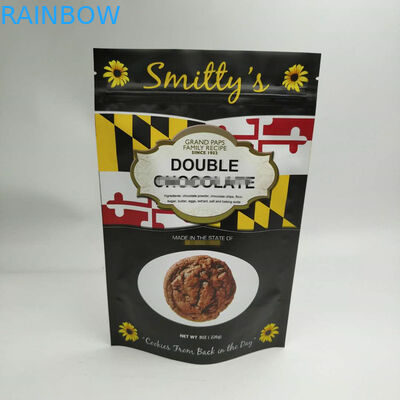 Stand Up Snack Bag Bao bì Ba góc Con dấu tròn với Zipper