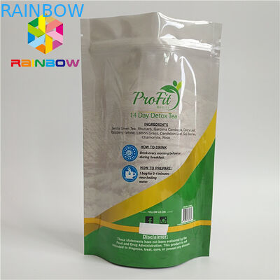 Cấp thực phẩm Đứng lên Zipper Zipper Nhựa nhiệt kín cho trà / cà phê