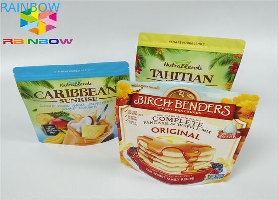 Bao bì bột Whey Protein / Lá nhôm nguyên chất Whey Protein Powder Bao bì Pags / Đứng lên Túi Ziplock