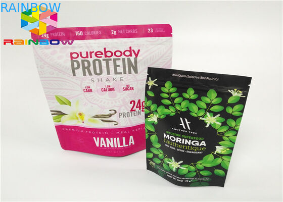 Bao bì bột Whey Protein / Lá nhôm nguyên chất Whey Protein Powder Bao bì Pags / Đứng lên Túi Ziplock