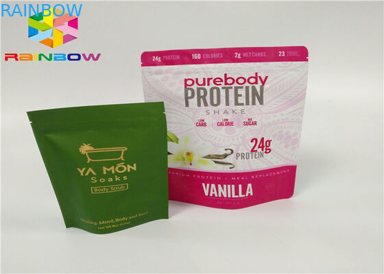 Bao bì bột Whey Protein / Lá nhôm nguyên chất Whey Protein Powder Bao bì Pags / Đứng lên Túi Ziplock