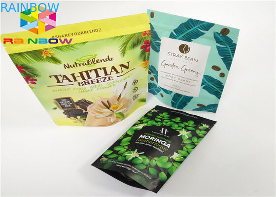 Bao bì bột Whey Protein / Lá nhôm nguyên chất Whey Protein Powder Bao bì Pags / Đứng lên Túi Ziplock
