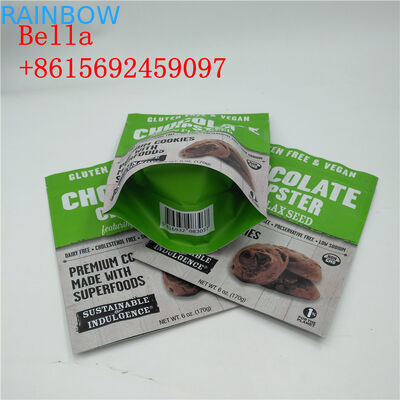 Tùy chỉnh màu sắc Lá nhôm Túi Zipper Top Xử lý cho Bao bì Cookie