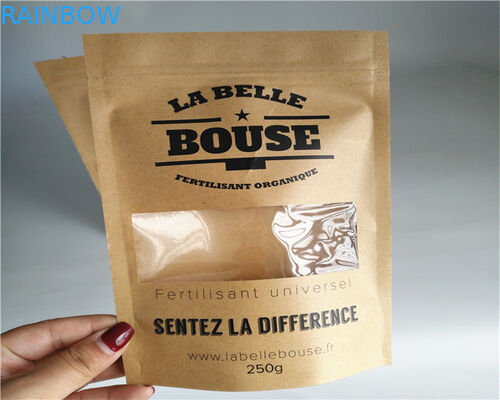 Mặt trước Túi giấy tùy chỉnh rõ ràng cho bột / kẹo / cà phê