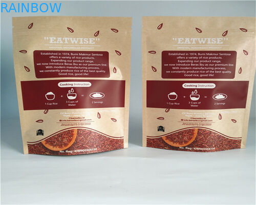 Mặt trước Túi giấy tùy chỉnh rõ ràng cho bột / kẹo / cà phê