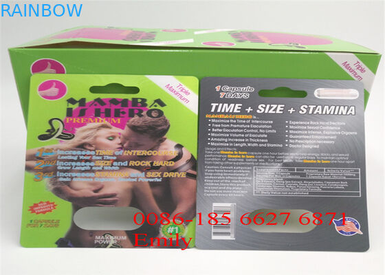 Thuận tiện Rhino Pills Gói vỉ đóng gói với hiệu ứng bề mặt nổi