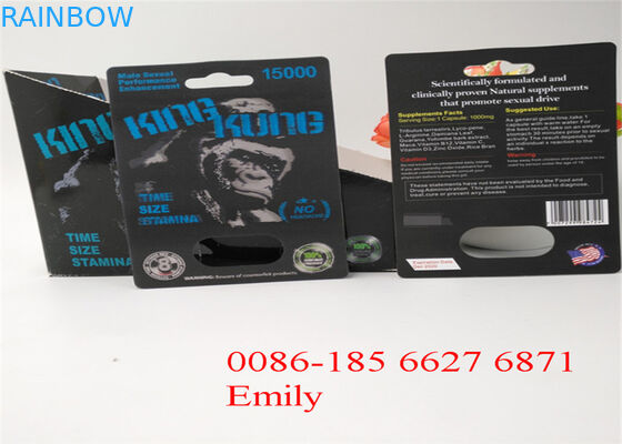 Chất liệu giấy Bao bì thẻ vỉ cho tất cả các viên nang sức mạnh dương vật FX9000