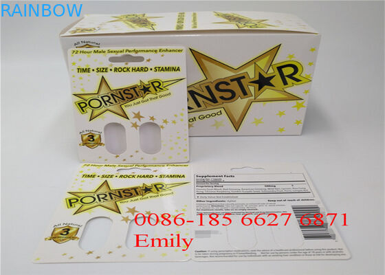 Chất liệu giấy Bao bì thẻ vỉ cho tất cả các viên nang sức mạnh dương vật FX9000