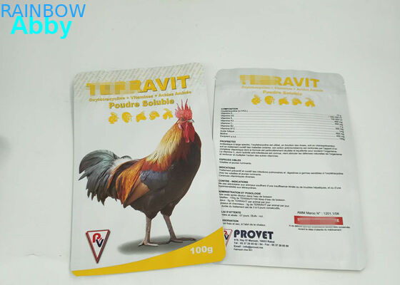 Kraft giấy thực phẩm túi niêm phong chân không, ba mặt niêm phong túi cho đóng gói thức ăn gia cầm