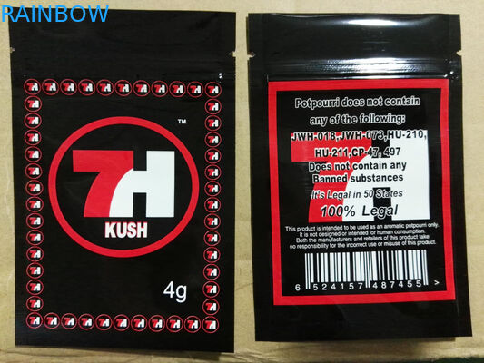 Túi nhựa bóng loáng Túi nhựa 7h Nhãn tùy chỉnh In cho Hạt CBD