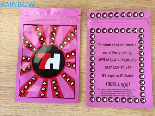 Túi nhựa bóng loáng Túi nhựa 7h Nhãn tùy chỉnh In cho Hạt CBD