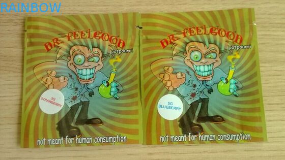 Amber Lá Hương thảo dược Bao bì, Bảo mật Ba mặt Túi 4g