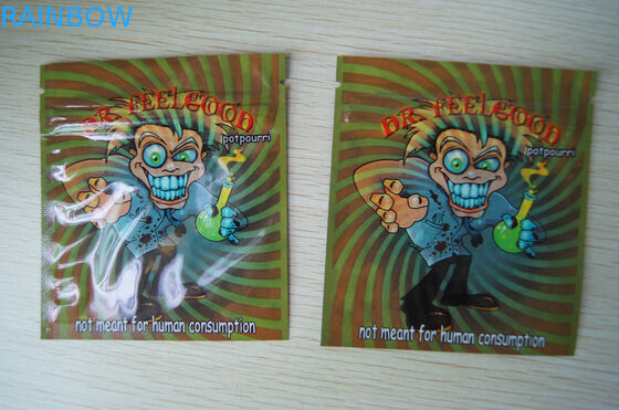 Amber Lá Hương thảo dược Bao bì, Bảo mật Ba mặt Túi 4g