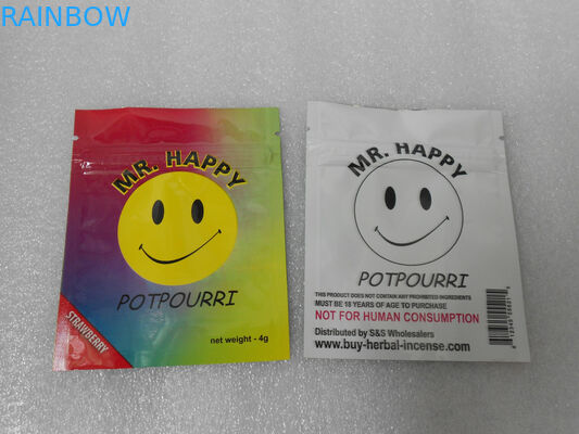 Túi nhựa có khóa kéo thực phẩm 8 màu cho sản phẩm CBD 46 * 33 * 30cm