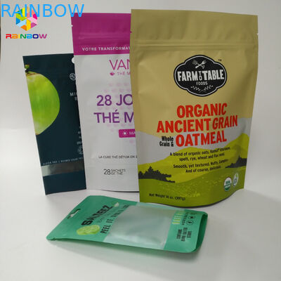 Túi đứng đầy màu sắc Matt Surface với Top Ziplock Tear