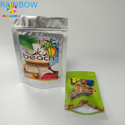 Túi đứng đầy màu sắc Matt Surface với Top Ziplock Tear