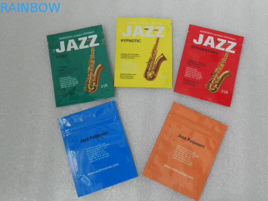 Gói túi nhựa có khóa kéo với chất liệu thực phẩm có màu CMYK