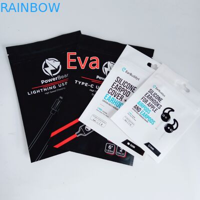 Chất liệu nhựa Zip Túi niêm phong Xử lý bề mặt In với lỗ treo Euro