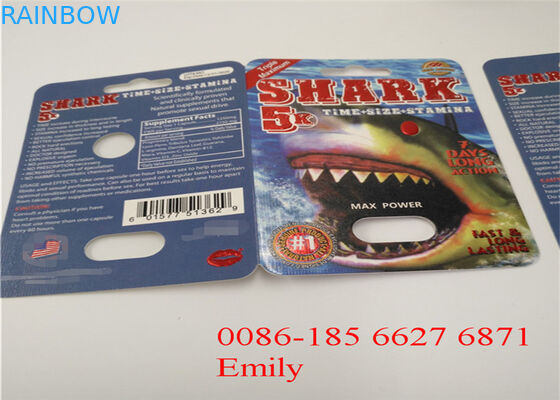 Logo tùy chỉnh vỉ vỉ bao bì Vật liệu PET cho thuốc tăng cường nam