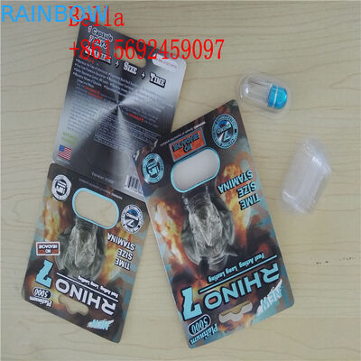 Tùy chỉnh bao bì thẻ 3D vỉ Chất liệu nhựa cho viên nang tình dục / viên thuốc